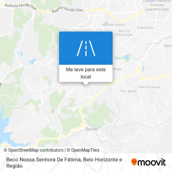 Beco Nossa Senhora De Fátima mapa