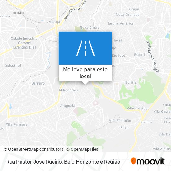 Rua Pastor Jose Rueino mapa