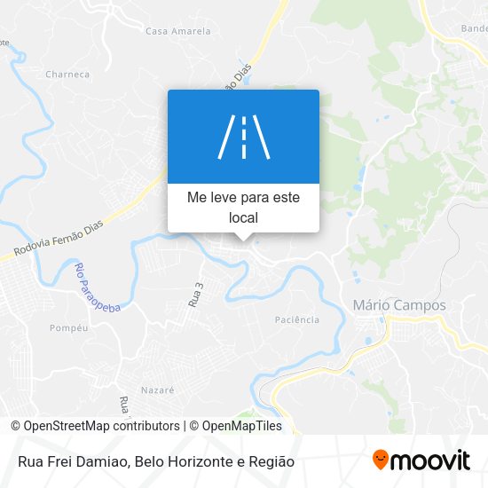 Rua Frei Damiao mapa