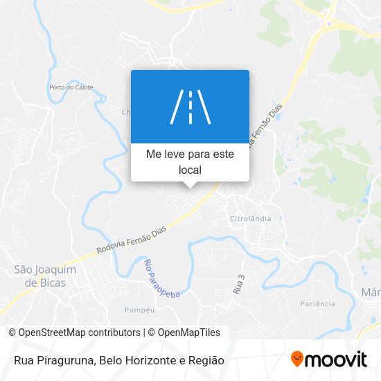 Rua Piraguruna mapa