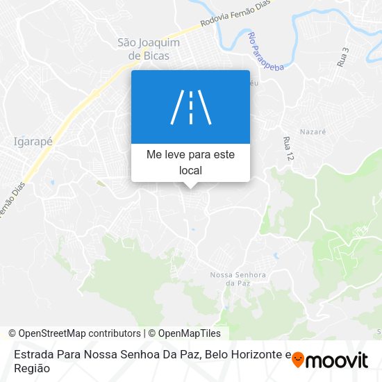 Estrada Para Nossa Senhoa Da Paz mapa