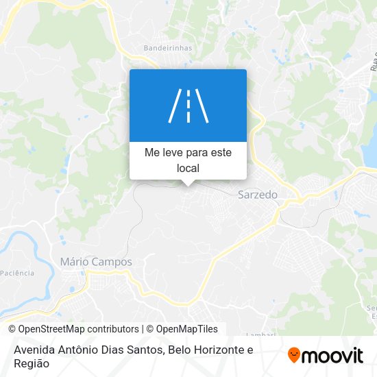 Avenida Antônio Dias Santos mapa