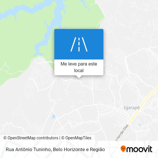 Rua Antônio Tuninho mapa
