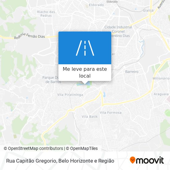 Rua Capitão Gregorio mapa