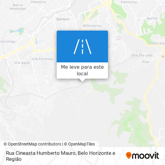 Rua Cineasta Humberto Mauro mapa