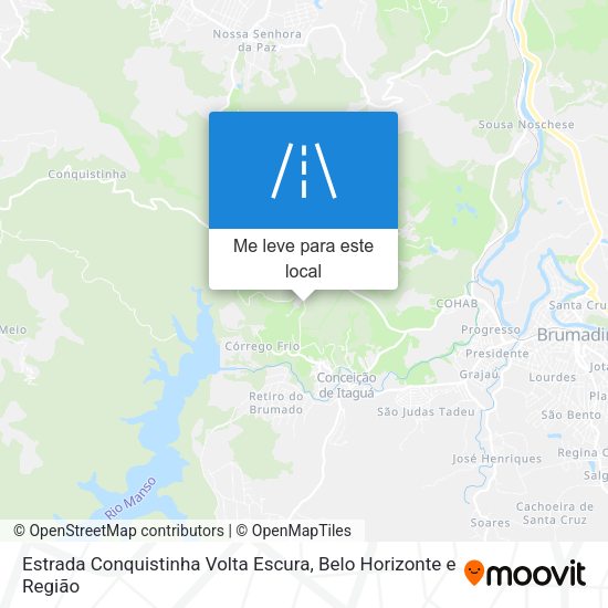 Estrada Conquistinha Volta Escura mapa