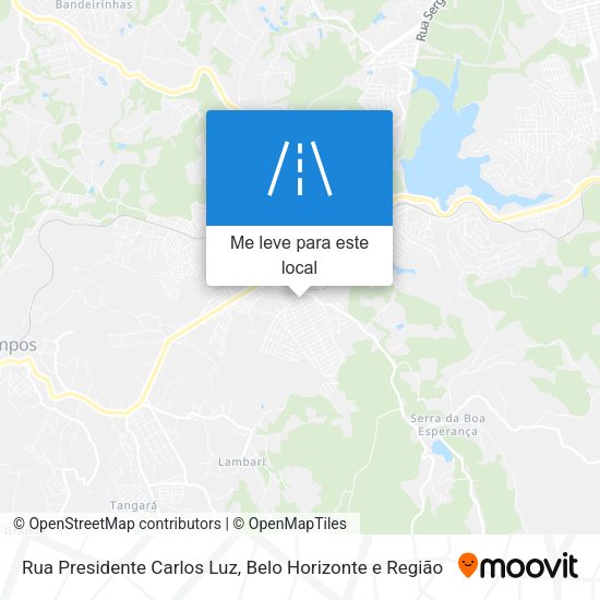 Rua Presidente Carlos Luz mapa