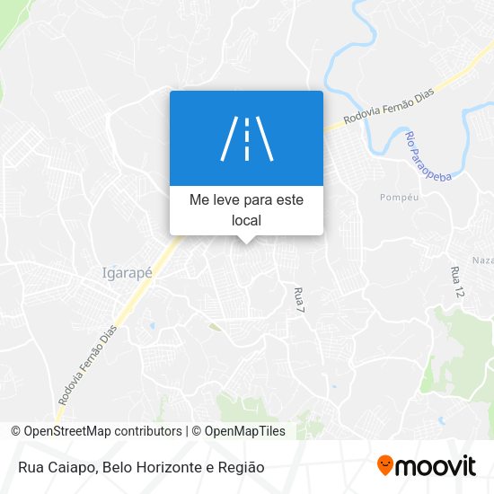 Rua Caiapo mapa