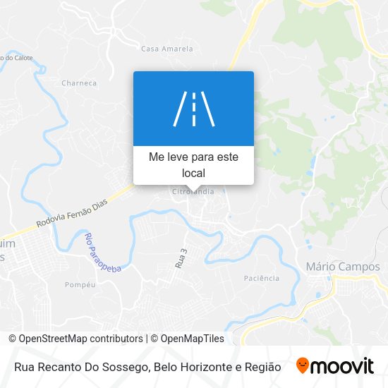 Rua Recanto Do Sossego mapa
