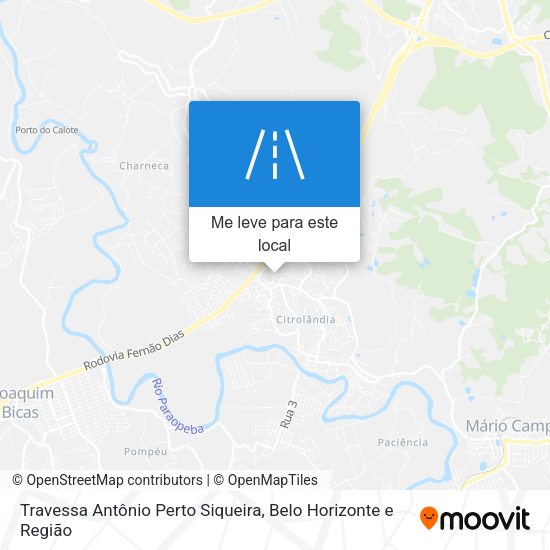Travessa Antônio Perto Siqueira mapa