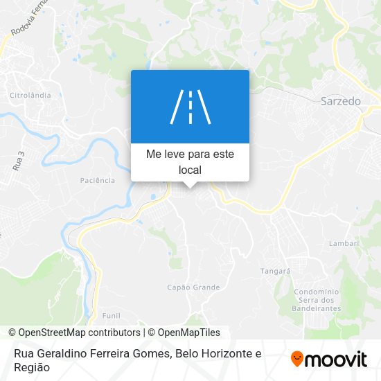 Rua Geraldino Ferreira Gomes mapa
