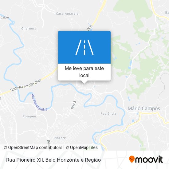 Rua Pioneiro XII mapa