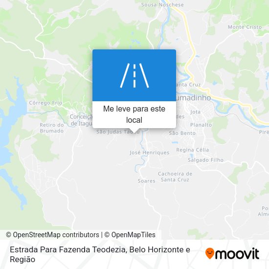 Estrada Para Fazenda Teodezia mapa