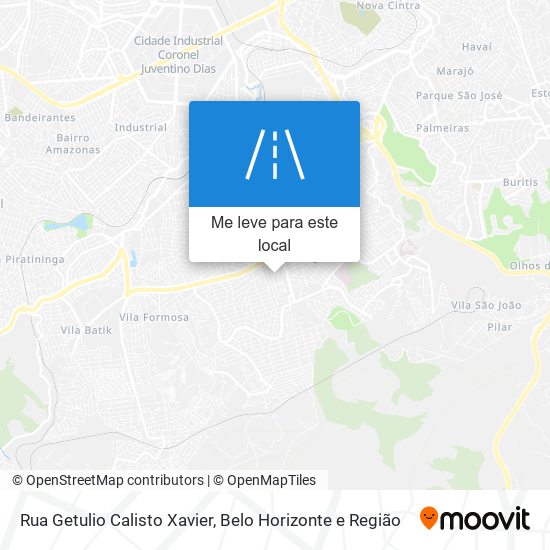 Rua Getulio Calisto Xavier mapa