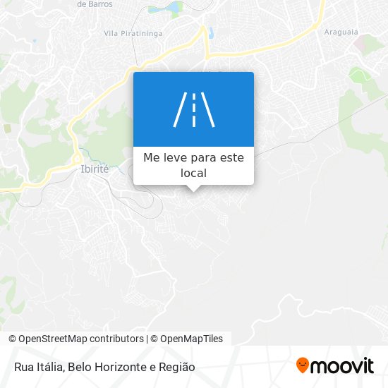 Rua Itália mapa