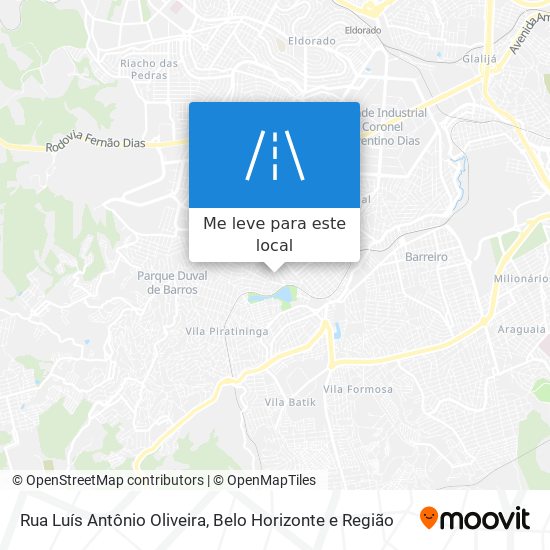 Rua Luís Antônio Oliveira mapa