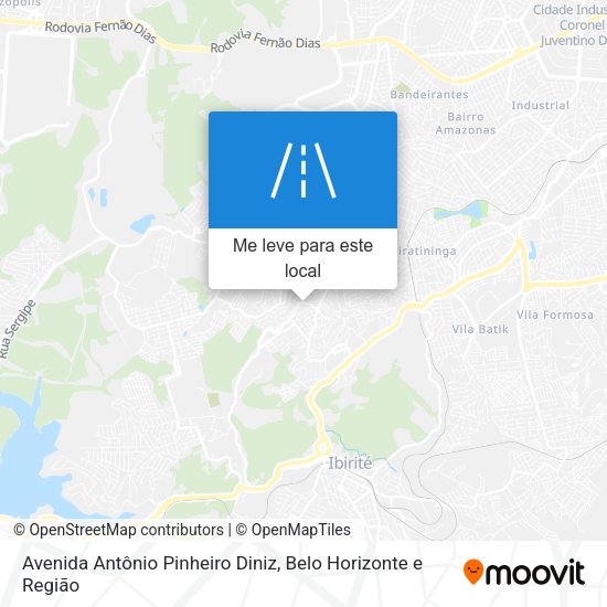 Avenida Antônio Pinheiro Diniz mapa