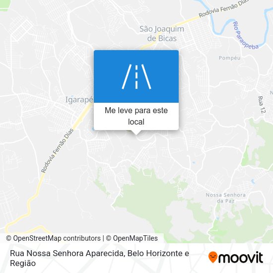 Rua Nossa Senhora Aparecida mapa