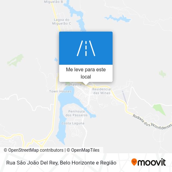 Rua São João Del Rey mapa