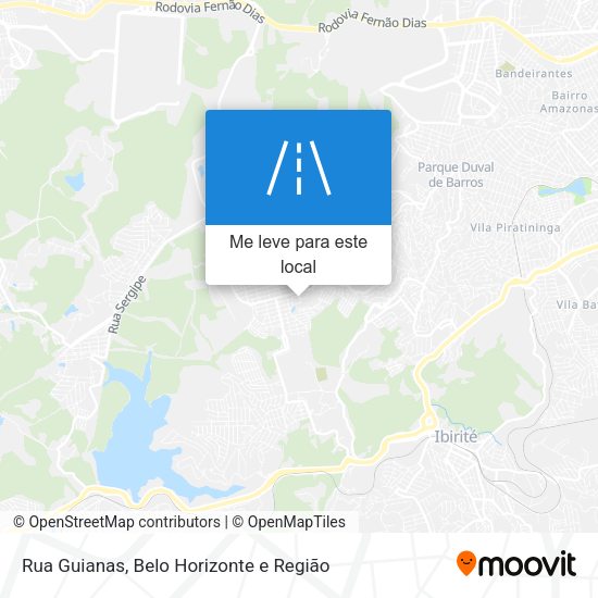 Rua Guianas mapa