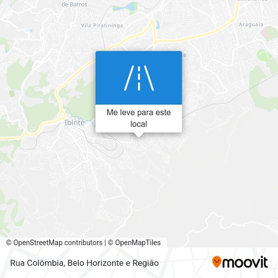 Rua Colômbia mapa