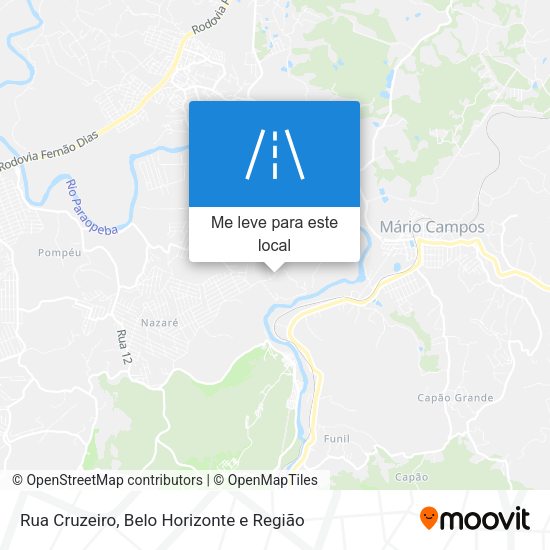 Rua Cruzeiro mapa