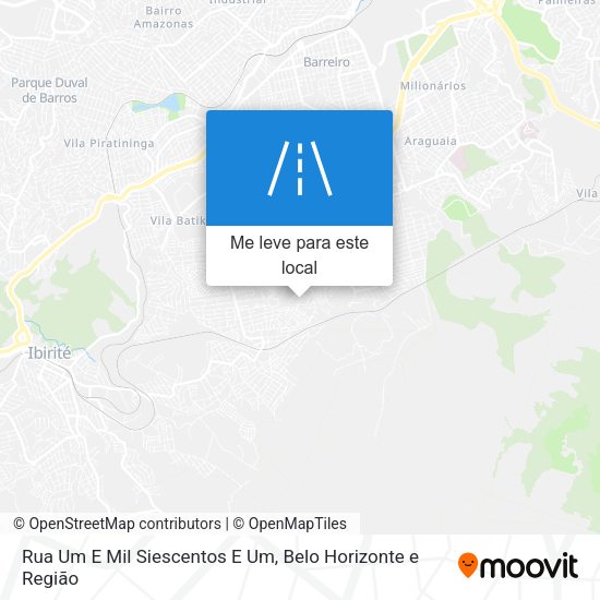 Rua Um E Mil Siescentos E Um mapa