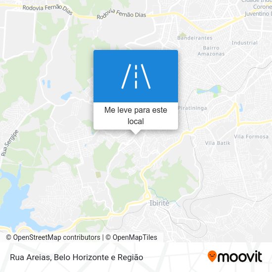 Rua Areias mapa