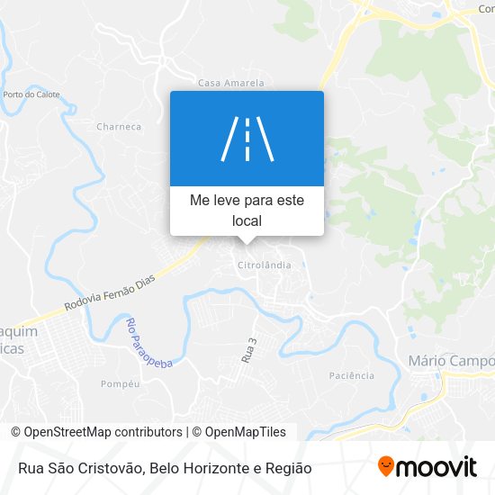 Rua São Cristovão mapa