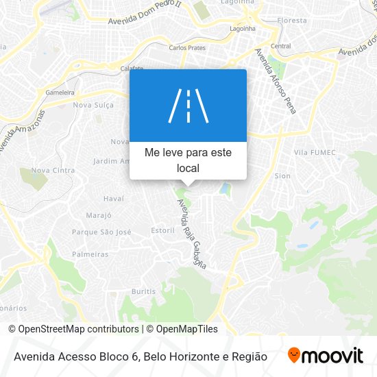 Avenida Acesso Bloco 6 mapa