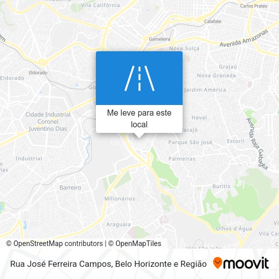 Rua José Ferreira Campos mapa