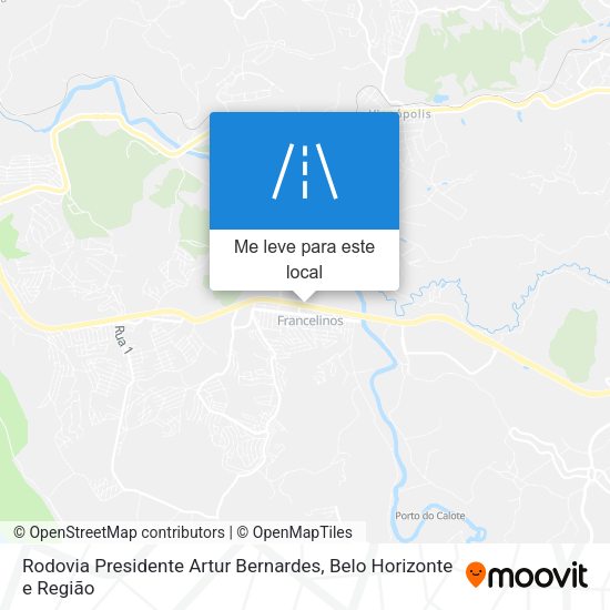 Rodovia Presidente Artur Bernardes mapa