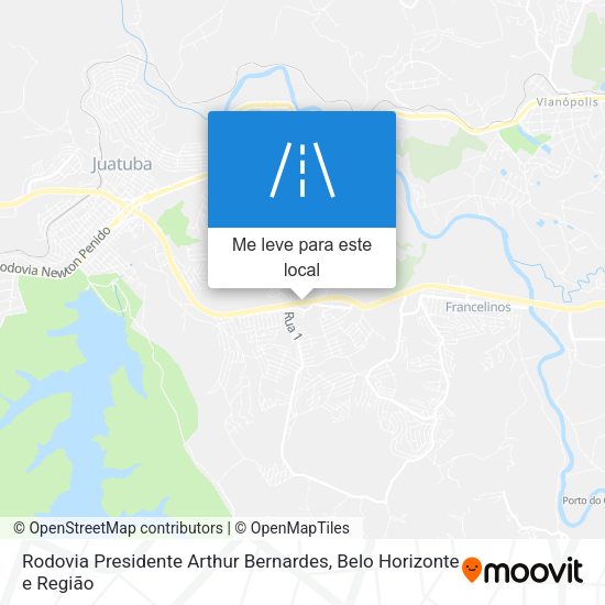 Rodovia Presidente Arthur Bernardes mapa