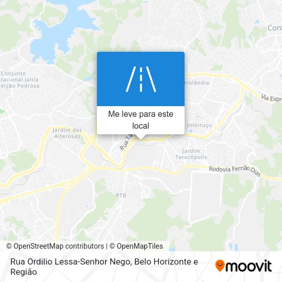 Rua Ordilio Lessa-Senhor Nego mapa