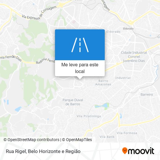 Rua Rigel mapa