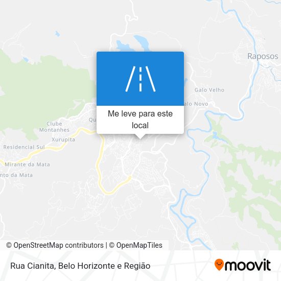 Rua Cianita mapa