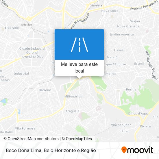 Beco Dona Lima mapa