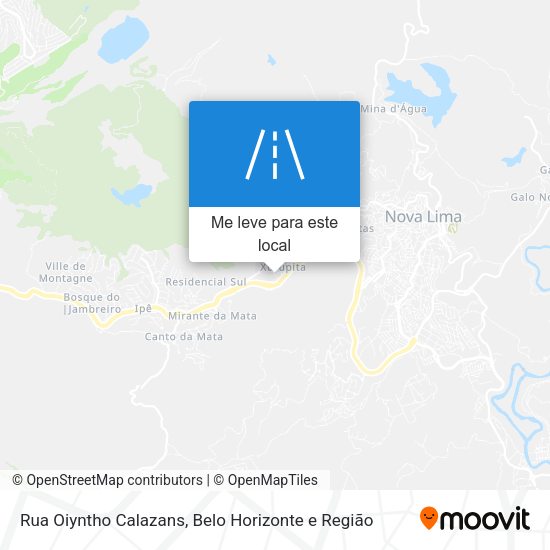 Rua Oiyntho Calazans mapa