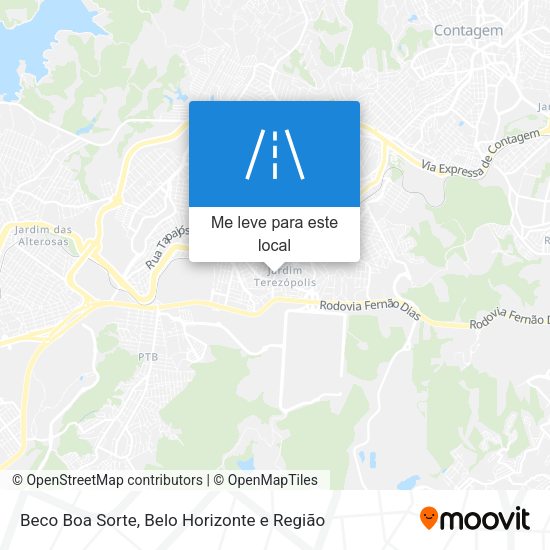 Beco Boa Sorte mapa