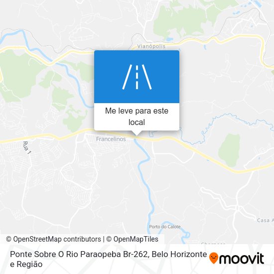 Ponte Sobre O Rio Paraopeba Br-262 mapa