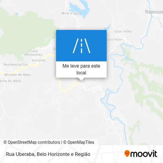 Rua Uberaba mapa