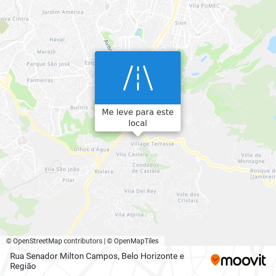 Rua Senador Milton Campos mapa