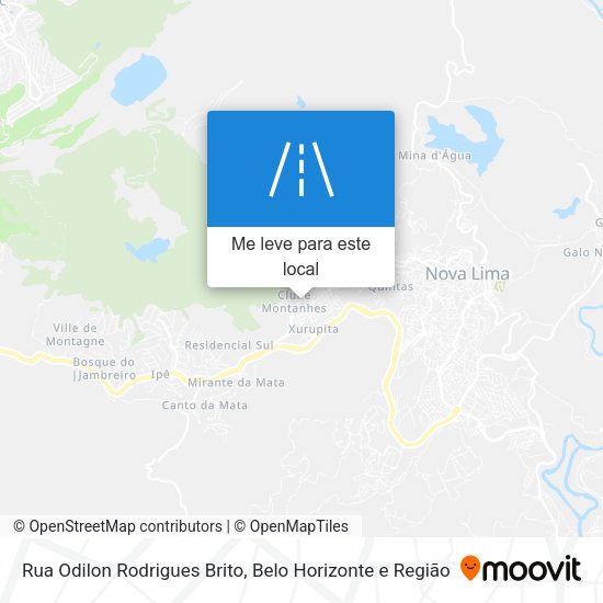 Rua Odilon Rodrigues Brito mapa