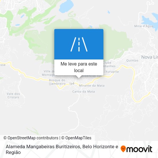 Alameda Mangabeiras Buritizeiros mapa