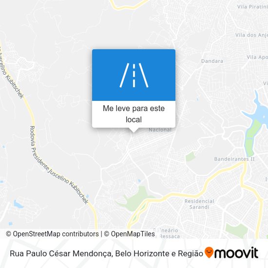 Rua Paulo César Mendonça mapa