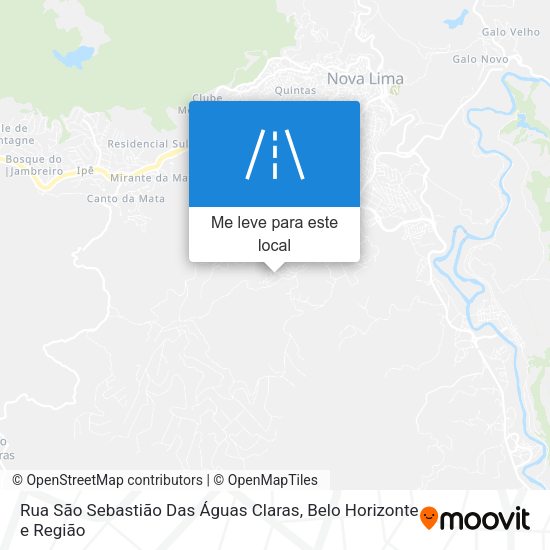 Rua São Sebastião Das Águas Claras mapa