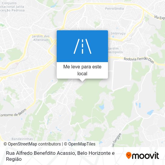 Rua Alfredo Benefdito Acassio mapa