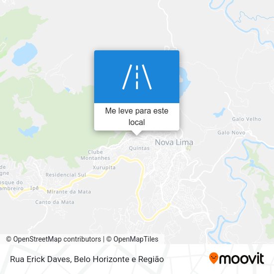 Rua Erick Daves mapa