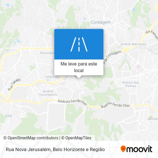 Rua Nova Jerusalém mapa
