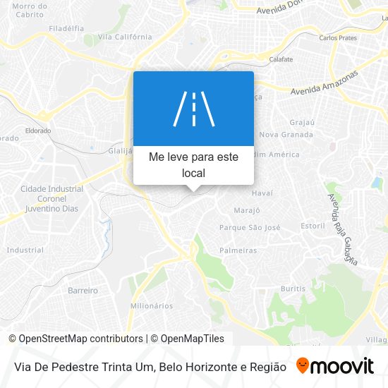 Via De Pedestre Trinta Um mapa